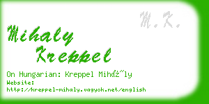 mihaly kreppel business card